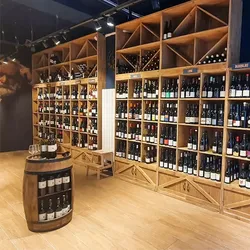 Weinregal, herausnehmbare Schrankteiler, Massivholz