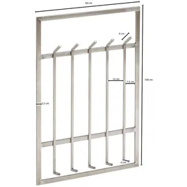 FineBuy Wandgarderobe FB73626 Silber