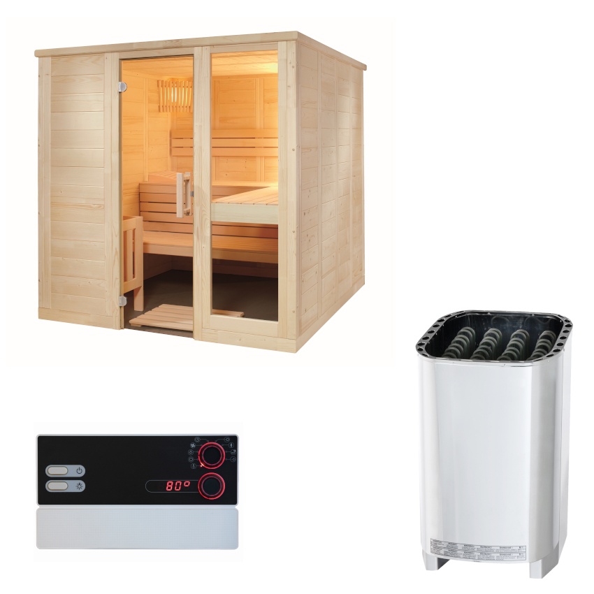 Sentiotec Sauna Komplettset Komfort Large | Savonia | 5 Pers.