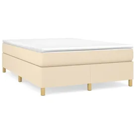 vidaXL Boxspringbett 140 x 200 cm Creme