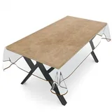 ANRO Tischdecke abwaschbar 100 x 140 cm Transparent Braun