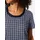 Casual Looks Webkleid Etuikleid Bedruckt Marine/Weiß 40