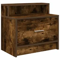 VidaXL Nachttisch mit Schublade Räuchereiche 51x31x47 cm
