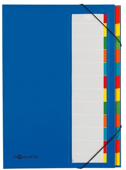 Ordnungsmappe »Desk Organizer« (individualisierbare Taben) blau, Pagna, 23.8x33x1.5 cm