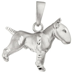 JOBO Kettenanhänger Anhänger Bullterrier Hund, 925 Silber silberfarben