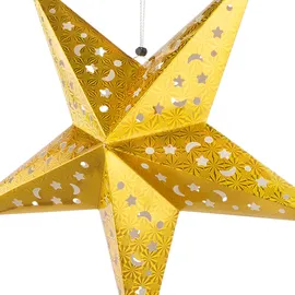 ETC Shop 2er Set LED Stern X-MAS Hänge Lampen Papier Ess Zimmer Weihnachts Deko Leuchten