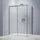 Bernstein Eckdusche mit Schiebetür 110 x 80 cm transparent Echtglas