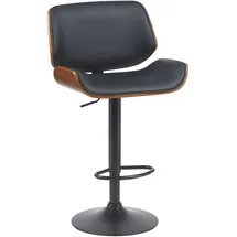 CLP Barhocker Beverley höhenverstellbar drehbar 2er Set Walnuss/Schwarz