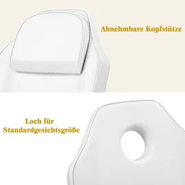 Barberpub Kosmetikliege Therapieliege Massageliege Tattooliege Kosmetikstuhl Schönheitsausrüstung 0015W Weiß