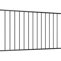 vidaXL Zaunelement Pulverbeschichteter Stahl 1,63x1 m Schwarz - Schwarz