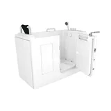 AcquaVapore Whirlpool-Badewanne Sitzwanne Whirlpool Wanne mit Tür S07WP-TH-C-R 140x76cm, (1-tlg), mit Ablaufgarnitur weiß