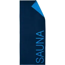 Dyckhoff Doubleface Sauna Liegetuch 80 x 200 cm blau