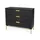 WoodMan Jugend Kommode 150 x 52 x 45 cm Braun/Schwarz