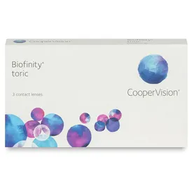 CooperVision Biofinity Toric, 3er Packung) Monatslinsen -7.5 DPT / -1.25 CYL / 10 AX