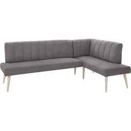 exxpo - sofa fashion Costa 157 x 92 x 245 cm Struktur langer Schenkel links grau