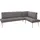 exxpo - sofa fashion Costa 157 x 92 x 245 cm Struktur langer Schenkel links grau