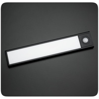 PRECORN Schrankleuchte Schranklicht Lichtleiste 20cm USB wiederaufladbar mit 34 LED ́s schwarz schwarz