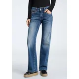 Herrlicher Bootcut-Jeans "Prime New Denim Light", Damen, Gr. 34, Länge 34, dolphin, Denim/Jeans, Obermaterial: 98% Baumwolle, 2% Elasthan, weit knöchellang, Jeans, mit Stretch