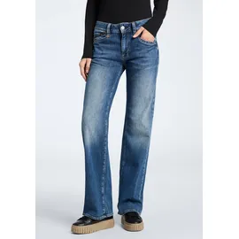 Herrlicher Bootcut-Jeans "Prime New Denim Light", Damen, Gr. 34, Länge 34, dolphin, Denim/Jeans, Obermaterial: 98% Baumwolle, 2% Elasthan, weit knöchellang, Jeans, mit Stretch
