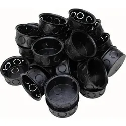 Kopp 343000048 UP Gerätedose, Durchmesser: 70mm, Tiefe: 35mm, schwarz, IP20