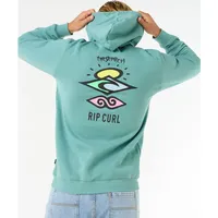 Rip Curl Search Icon Hood Blue Lagoon - L
