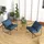 Costway Loungesessel Gartensessel 71 x 64 x 48,5 cm blau 2 St.