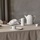 Broste Copenhagen Tasse mit Untertasse White w/Black Rim 0,1l