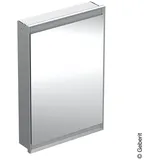 Geberit ONE Spiegelschrank mit ComfortLight, 1 Tür, Anschlag links, Aluminium eloxiert