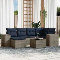 vidaXL Gartensofa-Set 7-tlg. grau