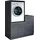laundreezy Mehrzweckschrank-Set 118 x 162 x 68 cm Grau