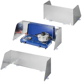 PRO PLUS Koch-Windschutz 3-teilig Stahl faltbar + ausziehbar 38,5/73 x 27 x 24 cm