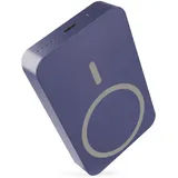 EMOS Powerbank 10 000 mAh WI 1046 mit Magnet - magnetischer externer Akku mit Passthrough und Wireless-Charging USB-C-Ausgang inkl. USB-Datenkabel - für iPhone, Smartphone, Tablet - blau