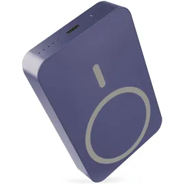 EMOS Powerbank 10 000 mAh WI 1046 mit Magnet - magnetischer externer Akku mit Passthrough und Wireless-Charging USB-C-Ausgang inkl. USB-Datenkabel - für iPhone, Smartphone, Tablet - blau