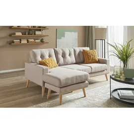 Sofa.de Ecksofa beidseitig stellbar Cristy ¦ creme ¦ Maße (cm): B: 211 H: 88 T: 139.0