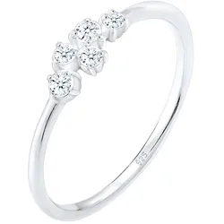 Elli DIAMONDS Ring Verlobung Diamant (0.105 ct) Pavé 925 Silber 56 Damen 
