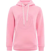 Zwillingsherz Hoodie »Happy and Beautiful«, mit gleichfarbiger Smiley-Stickerei und Bindebänder mit Schriftzug rosa