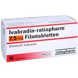 IVABRADIN-ratiopharm 7,5 mg Filmtabletten 98 St