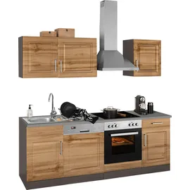 kochstation KS-Stockholm Küchenzeile 220 x 60 x 0 cm beige