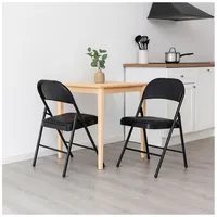 Hti-Living Klappstuhl Kunstleder Schwarz