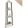 Tectake Eckregal 34 x 34 x 125 cm Braun