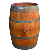 Temesso 225L Weinfass GEÖLT als Stehtisch - 100% Leinöl