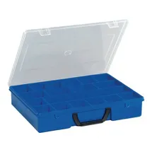 Lockweiler Sortimentskasten Kunststoff B365xT290xH65mm 18 Fächer blau