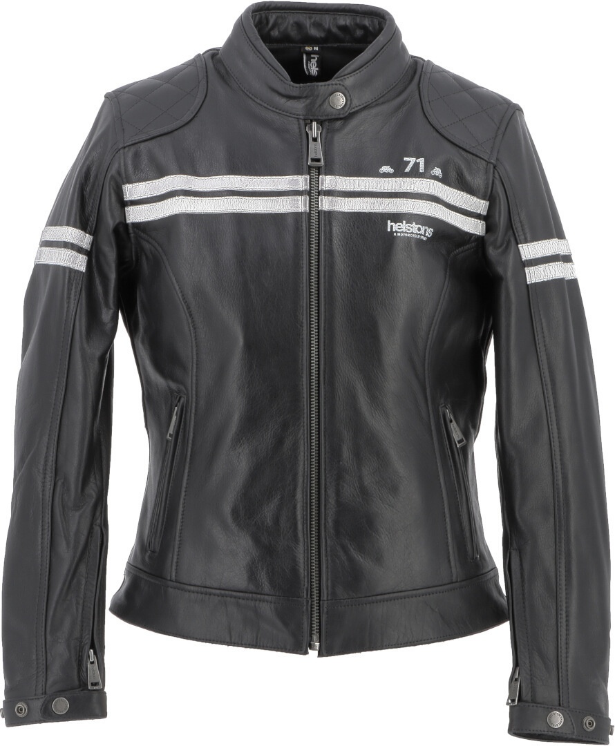 Helstons Chica Buffalo Damen Motorrad Lederjacke, schwarz, Größe L