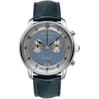 Zeppelin Friedrichshafen 8584-3 blau Großdatum-Chrono
