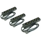 3 x G-L-T 5-Fach Mehrfachsteckdose schwarz Steckdosenleiste, Steckplätze 45 Grad gedreht, Kabel 1,4m, Steckerleiste