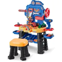 Vevor Kinder-Werkbank, 181-teilig, Werkzeugbank mit realistischen Werkzeugen und elektrischer Bohrmaschine, Bauwerkzeuge für Kinder ab 3 Jahren