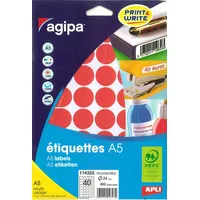 Agipa Markierungspunkte, Durchmesser: 24 mm, rund, rot