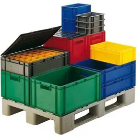 La-Ka-Pe Transportstapelbehälter L600xB400xH270mm rot PP Seitenwände geschl.LA-KA-PE