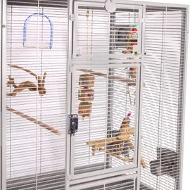 Montana Vogelkäfig Madeira Double 165 x 56 x 158 cm hellgrau