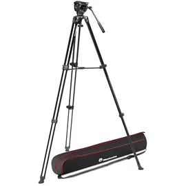 Manfrotto Doppelrohr Video Aluminium Stativ mit 500X Fluidkopf